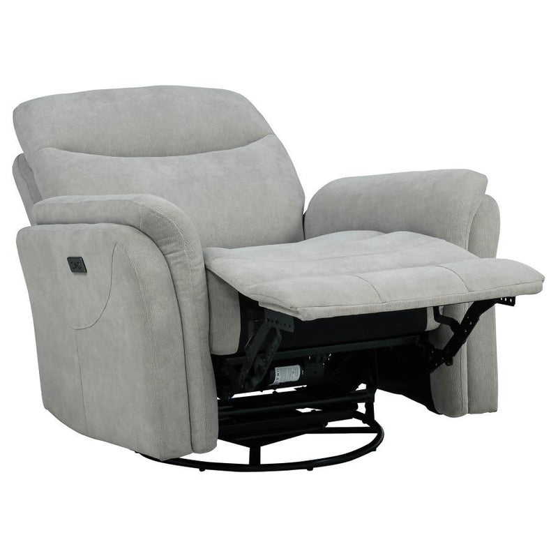Adler - Upholstered Power Swivel Glider Recliner