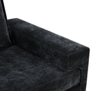 Chenille Upholstered Accent Chair With Wide Armrests And Ergonomic Back Support