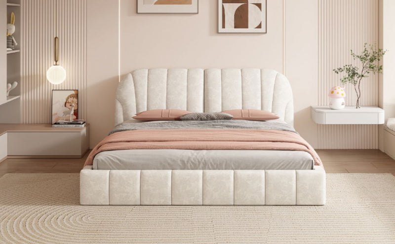 Elegant Design Upholstered Platform Bed
