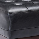 Contemporary Accent Chair With Tufted Waffle Stitch - Black