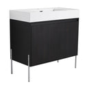 Freestanding Bathroom Vanity With Resin Sink And Storage Cabinet