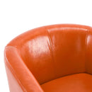 Wilmore - Elegant Swivel Barrel Chair - Orange