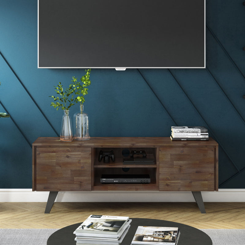 Lowry - TV Media Stand - Rustic Natural Aged Brown