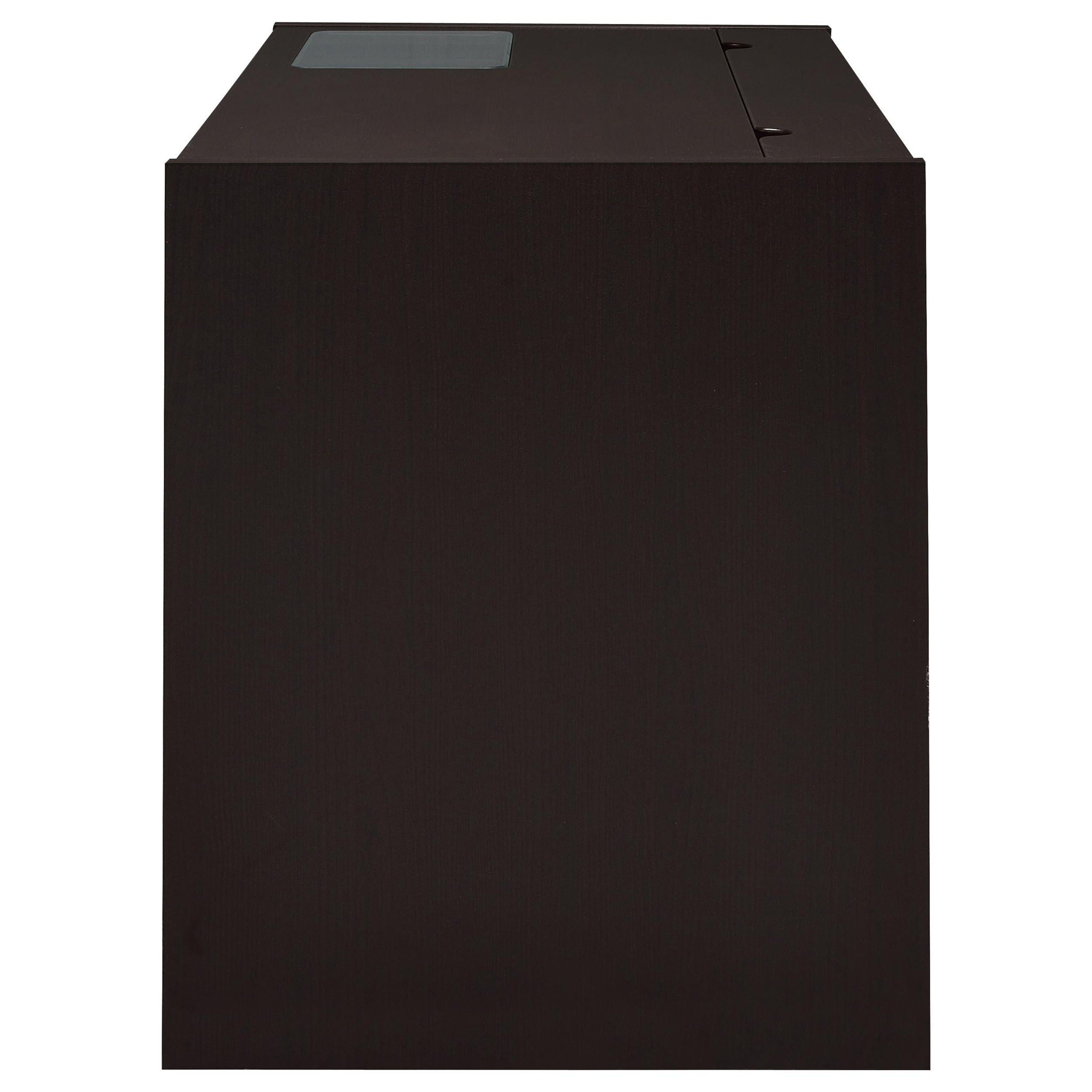 Halston 47-inch 2-drawer Office Desk with Cabinet Cappuccino