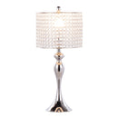 Ashland - Contemporary Table Lamp Round Clear Crystal Beads (Set of 2) - Polished Nickel