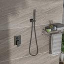 10" Square Dual Shower Head System Wall Mounted With Rough In Valve Modern Bathroom Fixture