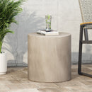 Cylindrical Design, Outdoor Lightweight Concrete Side Table