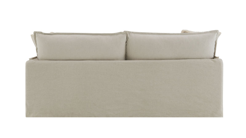 Upendo - Pattern Linen Sofa With 2 Toss Pillows - Beige