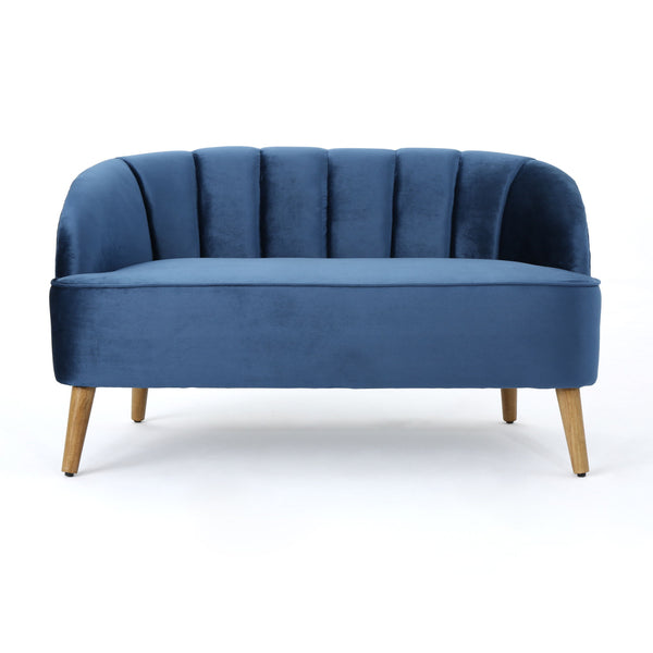 Modern Classic Shell Backed Loveseat