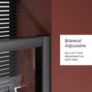 Sliding Shower Door For Bathtub - Matt Black