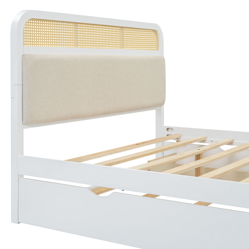 Platform Bed With Trundle And 2 Drawers