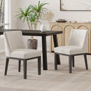 Modern Dining Chair With Durable Fabric Upholstery And Sturdy Wooden Frame (Set of 2)