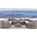 Modern Patio Rattan Sectional Set With Cushions