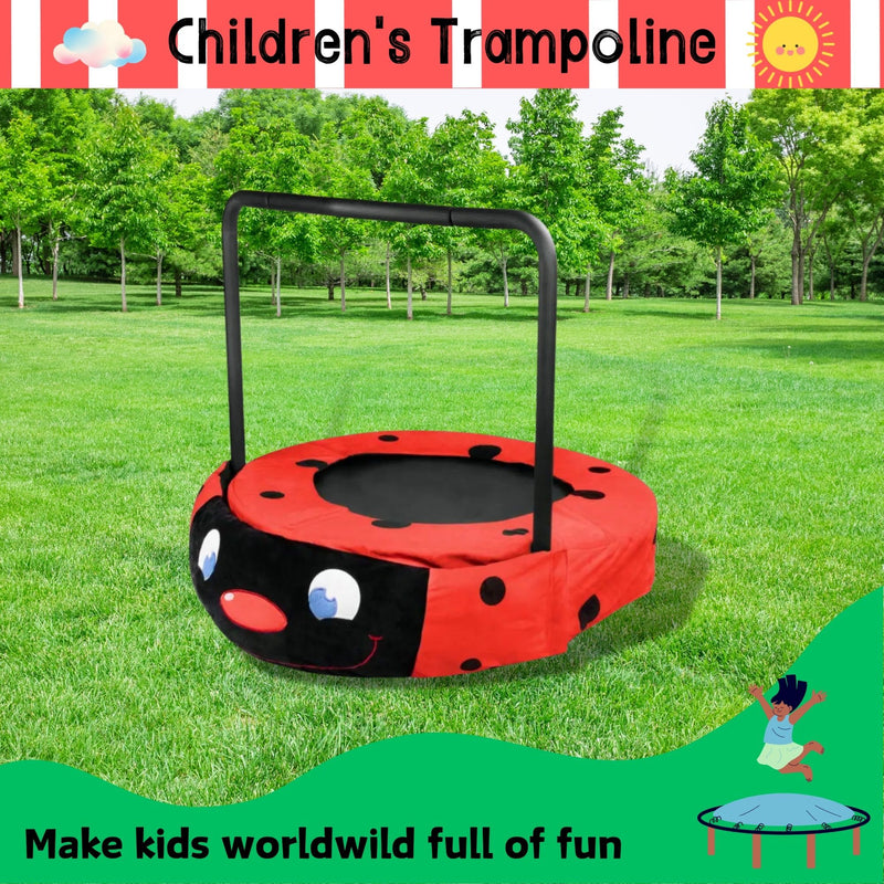 Children's Trampoline Happy Expression Outdoor / Indoor Dual Use, Foldable Iron Tube