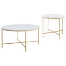 Ellison - Round Marble Coffee And End Table Set