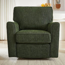 360° Swivel Accent Barrel Armchair With Side Pockets, Compact Design