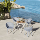 2 Piece Durable Single Chair With Mesh Hollow Out Design