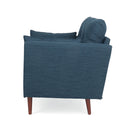 Enchantica - Upholstered Fabric Club Chair With Button Tufted And 2 Accent Pillows