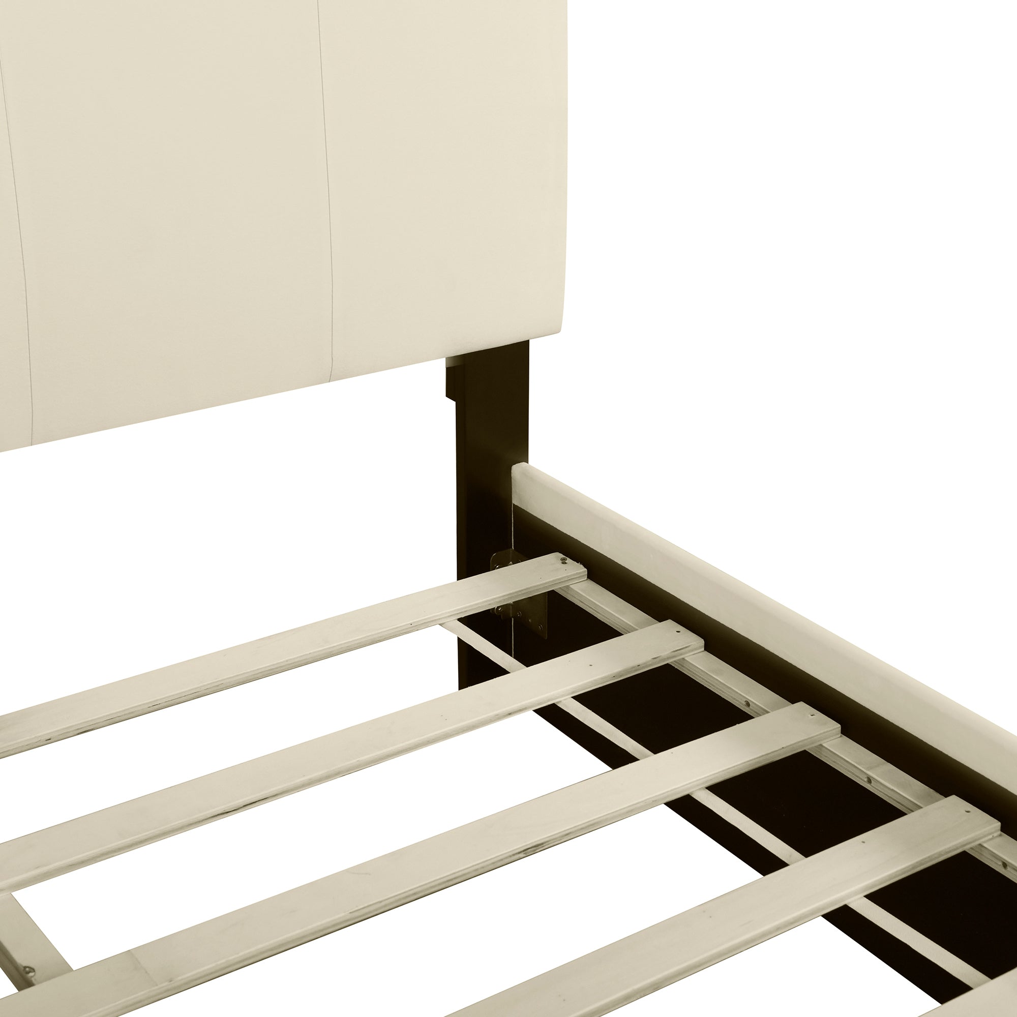 Queen Size Upholstered Platform Bed with Lateral Storage Compartments and Thick Fabric, Velvet, Beige - Atlantic Fine Furniture Melbourne FL