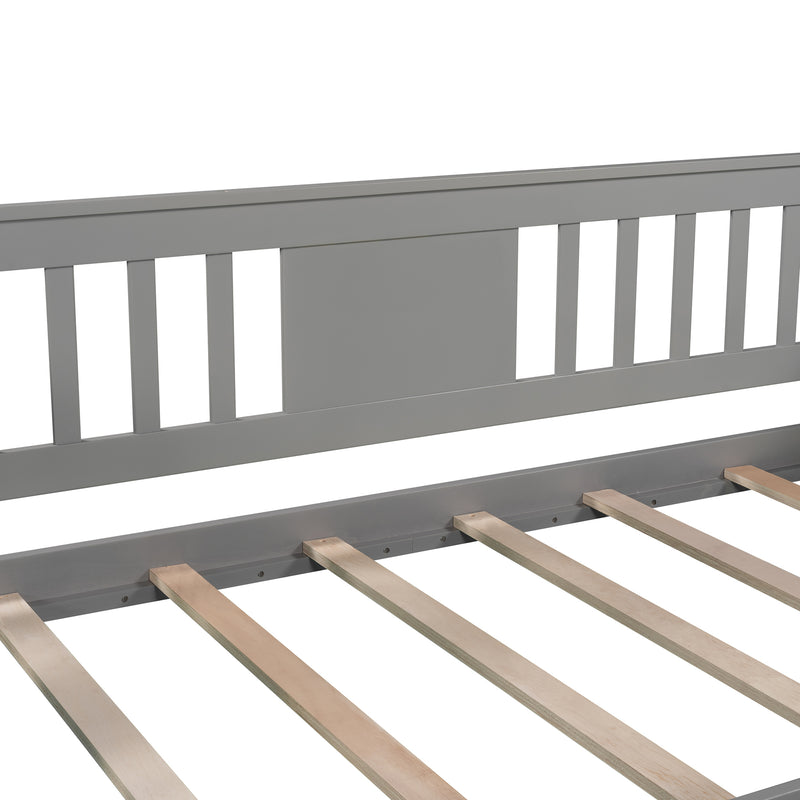 Twin size Daybed, Wood Slat Support, Gray