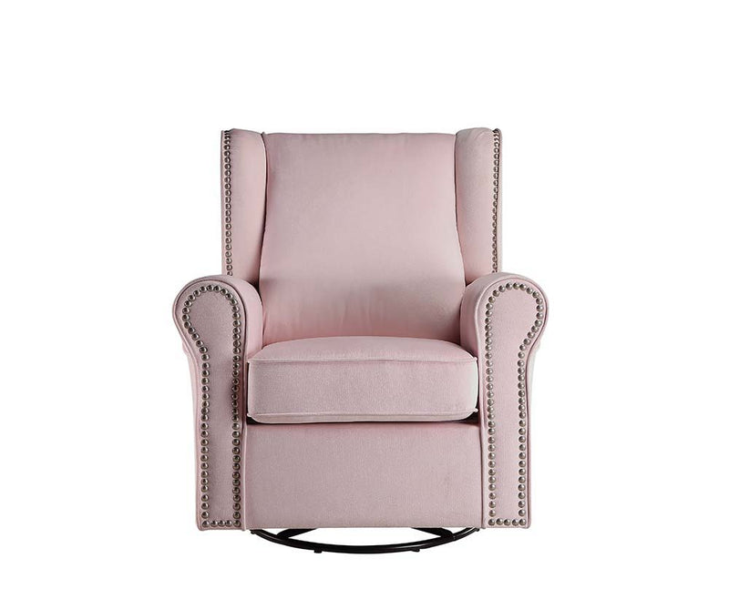 Tamaki - Swivel Chair - Pink Fabric - Atlantic Fine Furniture Inc