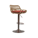 Modern Swivel Bar Stools Adjustable Counter Chairs With Footrest (Set of 2)