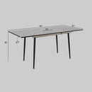 Modern Extendable Dining Table And Chair Set For 2 - 6 People