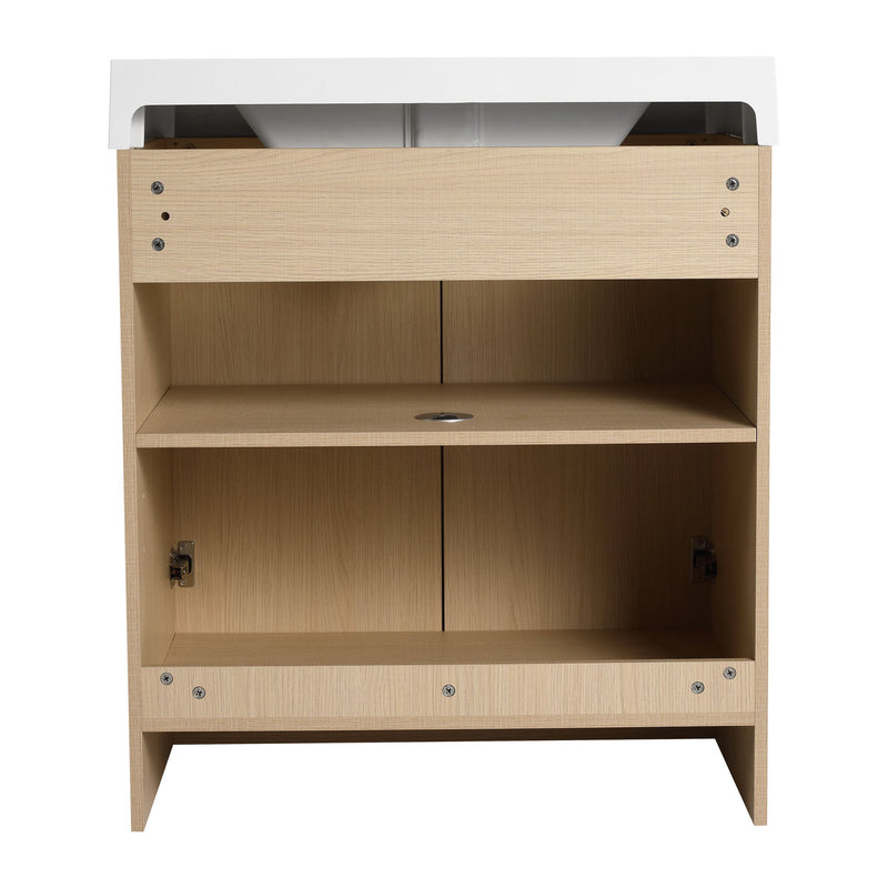 Freestanding Bathroom Vanity With Resin Sink & Soft Close Cabinet Doors