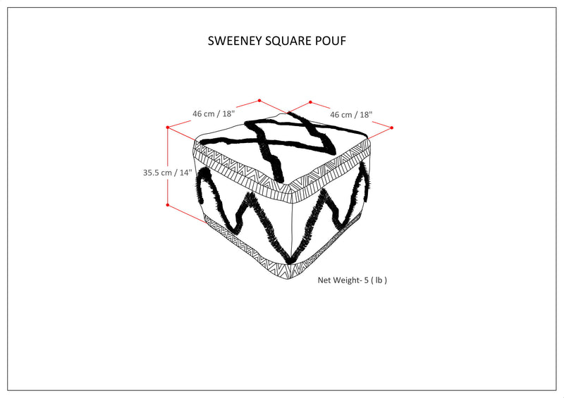 Sweeney - Upholstered Square Pouf