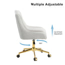 Modern Teddy Velvet Fabric Chair With Gold Plated 5 Claw Legs