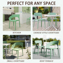 4 Piece Set Of Modern Designed Single Chairs With Folding Square Table