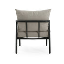 Leora - Modern Minimalist Round Tube Sofa Chair With Cushions - Beige / Black