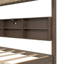 Bunk Bed With Storage Cabinets And USB Ports