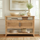 Naomi - 2 Door Storage Console Table With Ample Shelving - Natural