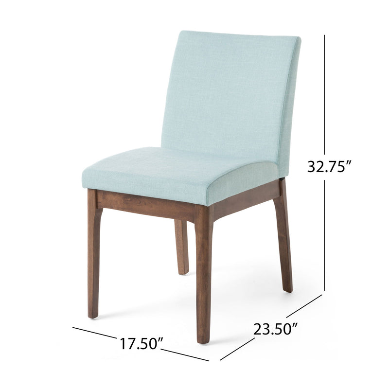 Contemporary Dining Chair SetWith Upholstered Fabric