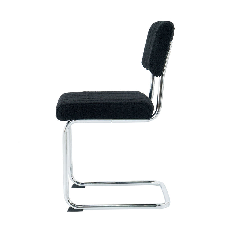 Modern Luxury Dining Chair With Metal Legs And Bow Design (Set of 4)