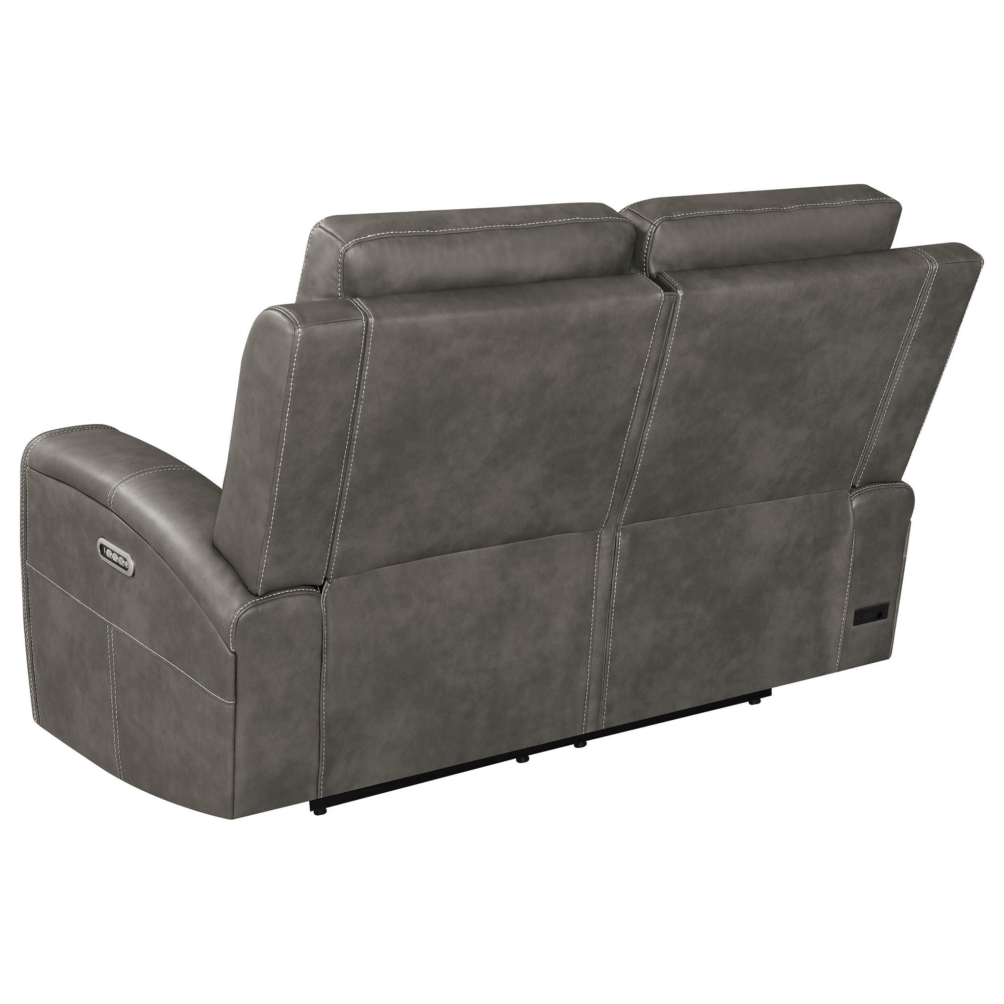 Brickston Triple Power Reclining Loveseat Charcoal