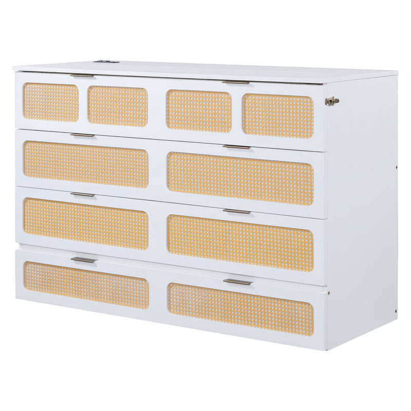 Classic Stylish Murphy Bed With Large Drawers