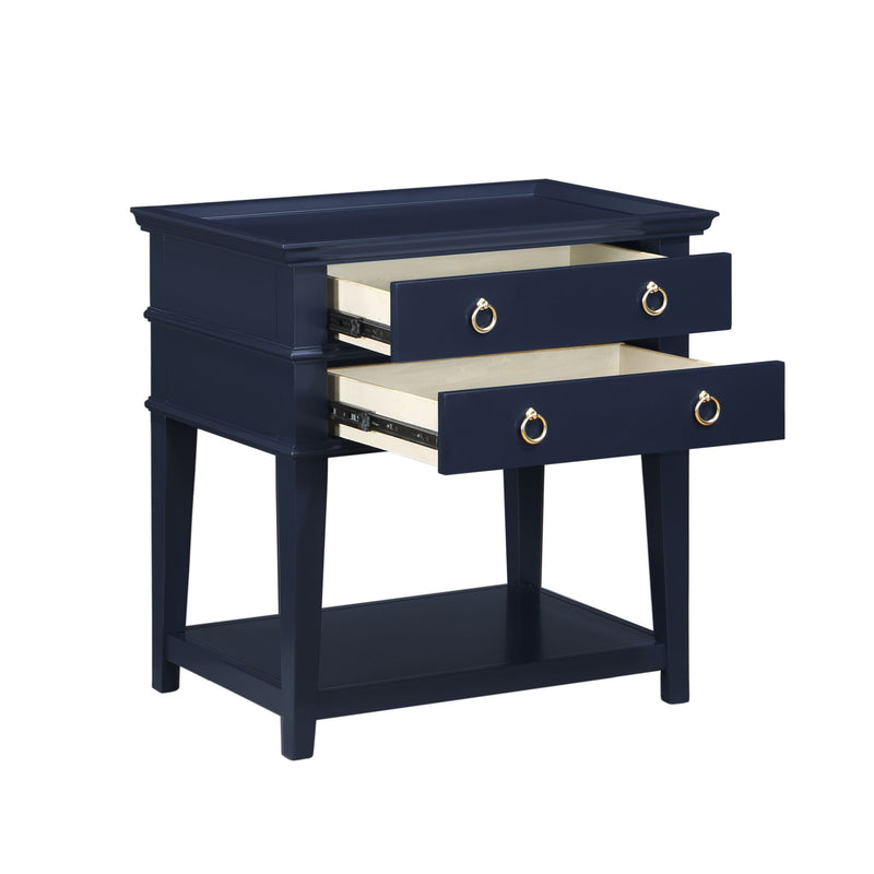Carmona - 2 Drawer Tray Top Nightstand Pulls