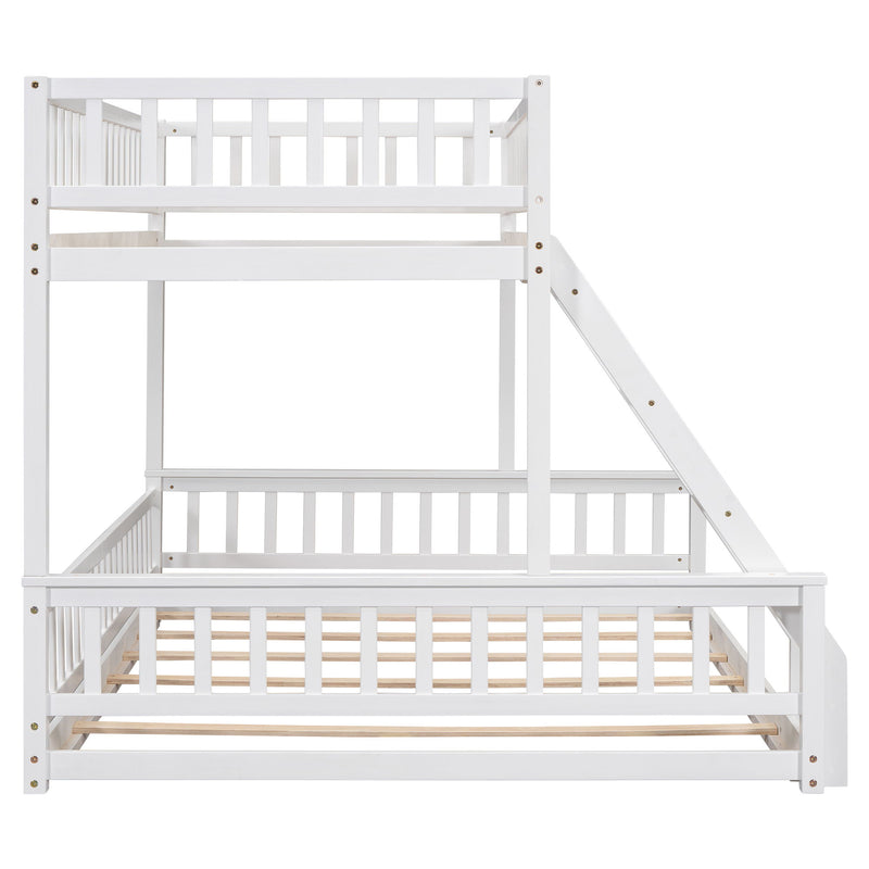 Bunk Bed With Ladder And Guardrails
