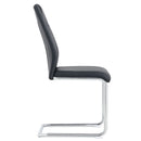 Modern Dining Chairs With Padded Seat, Metal Legs