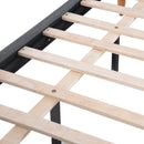 Full Size Vintage Upholstery Daybed with Trundle,Gray