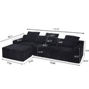 Modern L Shaped Sectional Sofa With Adjustable Configurations
