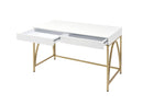 Lightmane - Vanity Desk Same 92660) - White High Gloss & Gold