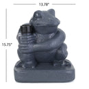 Whimsical - Frog Neptune Umbrella Base Concrete