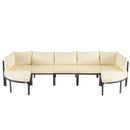 Outdoor Sectional Sofa Set Patio Seating Group With Cushions