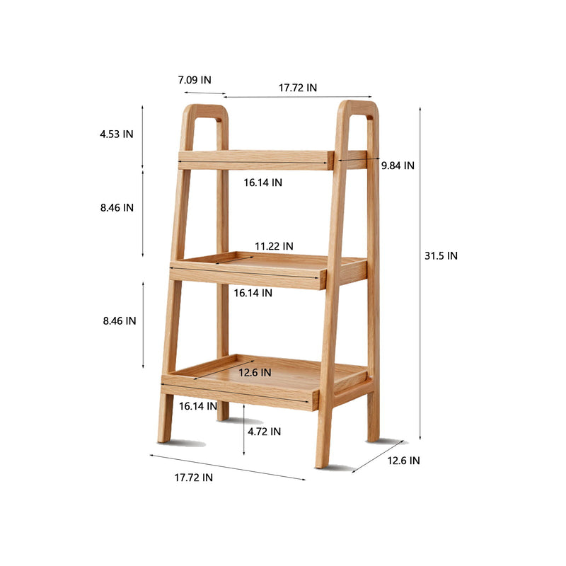 3 Tier Rack, Premium Storage Organizer - Natural