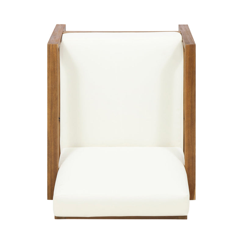 Nexusia - Outdoor Acacia Wood Club Chair With Slat Design