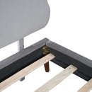 Upholstered Platform Bed With Sheep Shaped Headboard