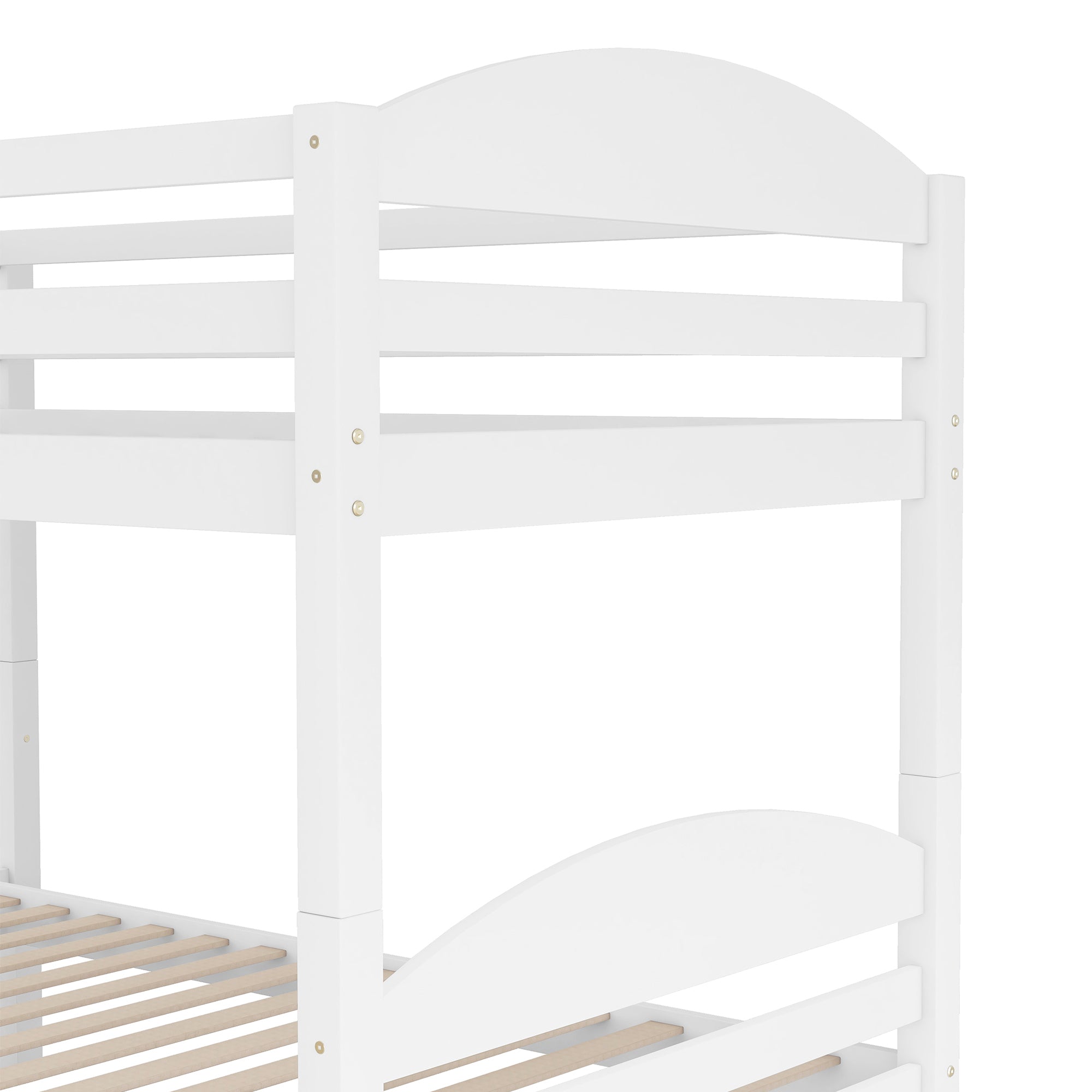 Twin L-Shaped Bunk bed with Trundle-White{OLD SKU:LP000024AAK} - Atlantic Fine Furniture Melbourne FL